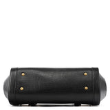Gucci 114993 Black Leather Bamboo Bullet Shoulder Bag