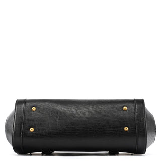 Gucci 114993 Black Leather Bamboo Bullet Shoulder Bag