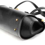 Gucci 114993 Black Leather Bamboo Bullet Shoulder Bag