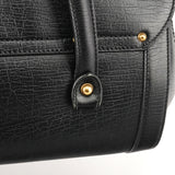 Gucci 114993 Black Leather Bamboo Bullet Shoulder Bag