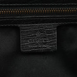 Gucci 114993 Black Leather Bamboo Bullet Shoulder Bag
