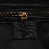 Gucci 114993 Black Leather Bamboo Bullet Shoulder Bag