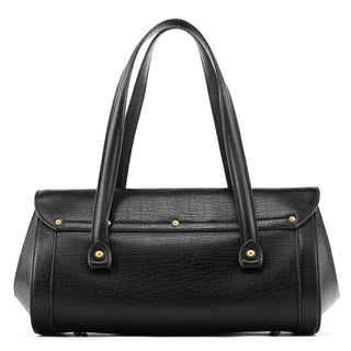 Gucci 114993 Black Leather Bamboo Bullet Shoulder Bag