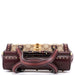 Gucci 114994 Beige GG Burgundy Leather Studded Bag