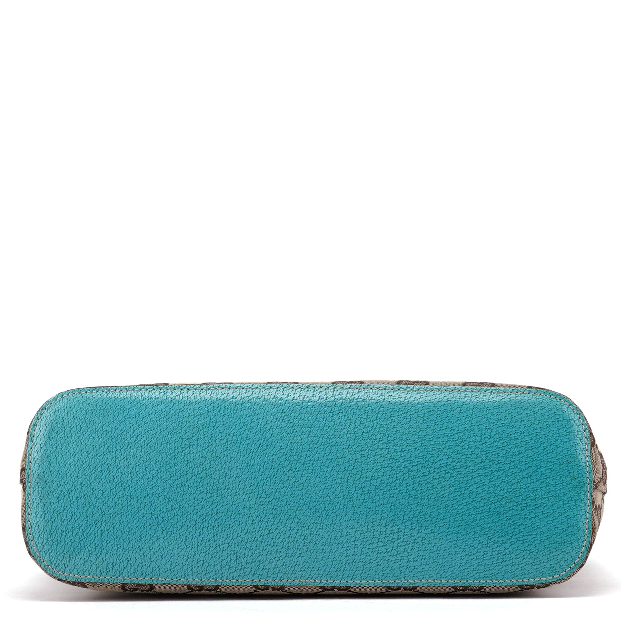 Gucci 115002 Beige Turquoise GG Shoulder Bag