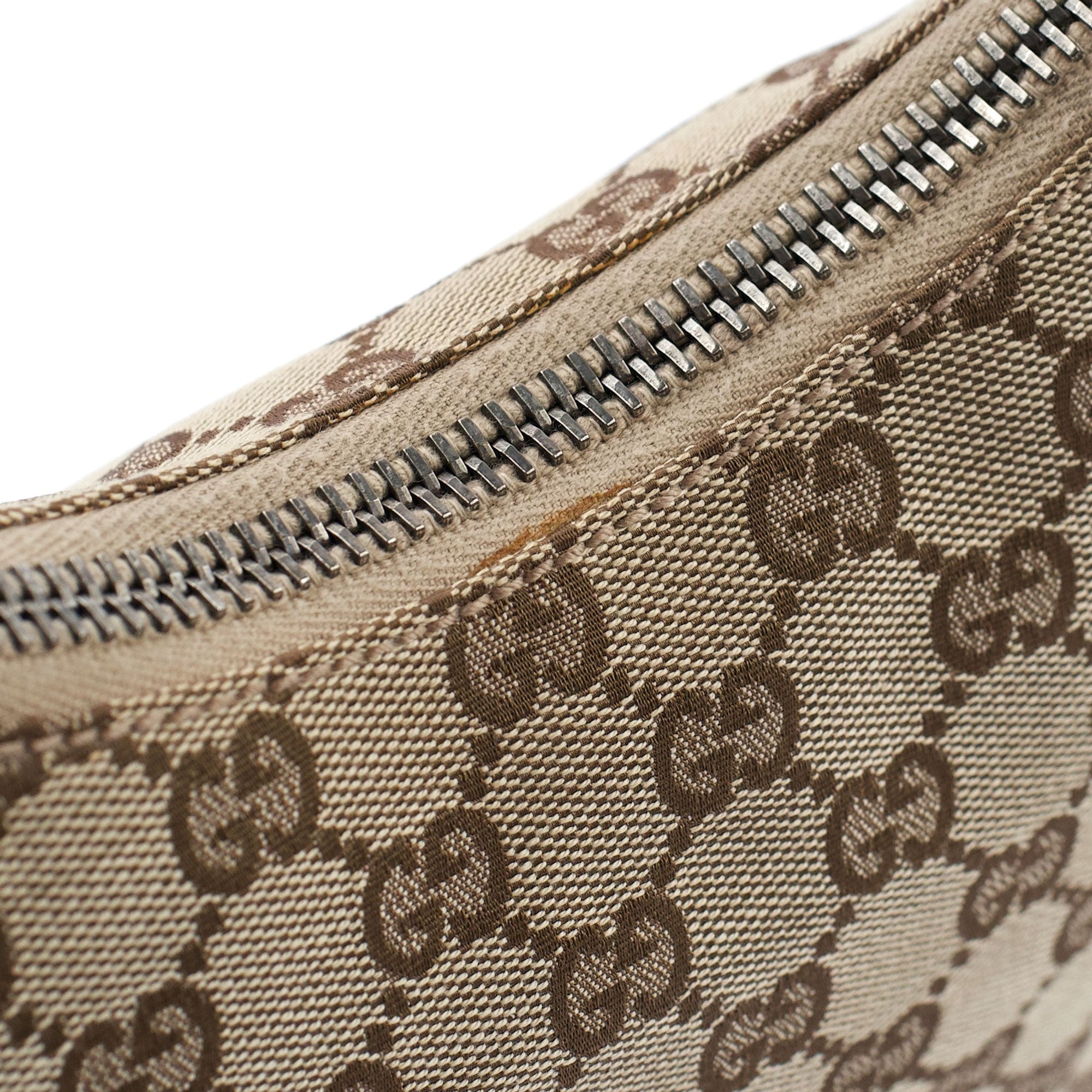 Gucci 115002 Beige Turquoise GG Shoulder Bag