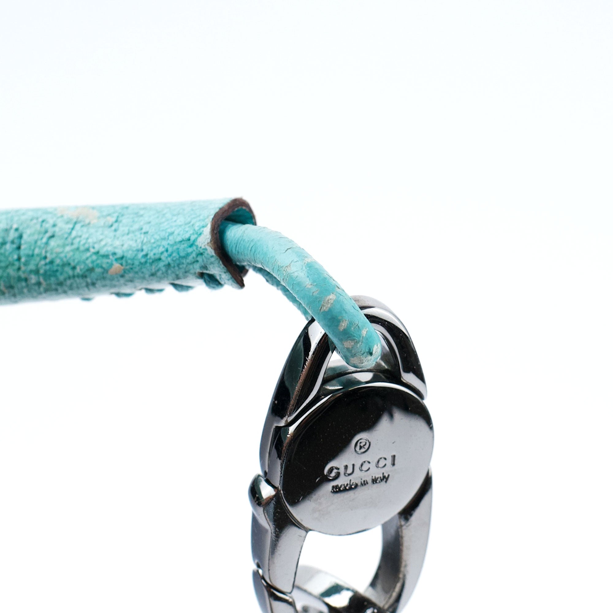 Gucci 115002 Beige Turquoise GG Shoulder Bag