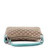 Gucci 115002 Beige Turquoise GG Shoulder Bag
