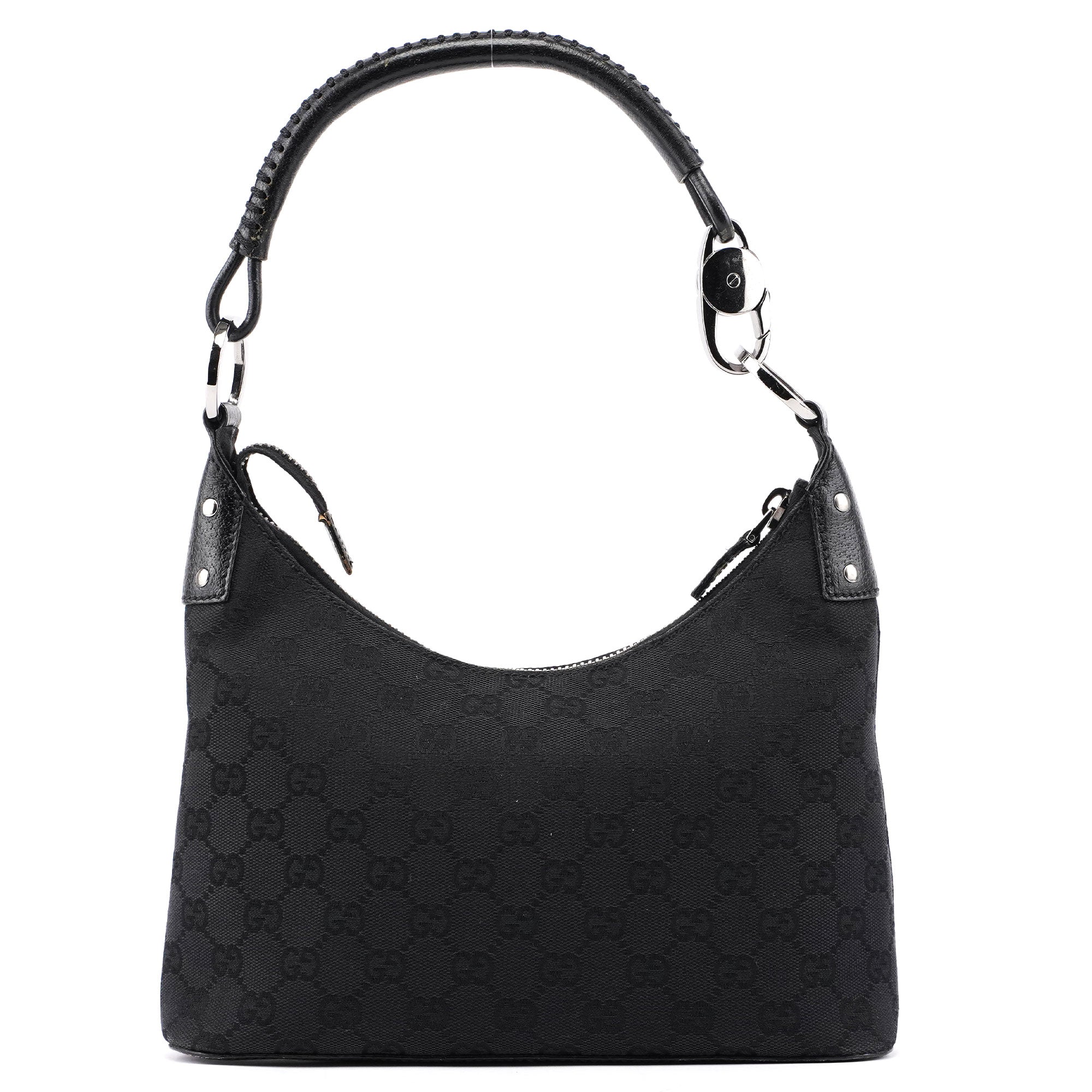 Gucci 115002 Black GG Shoulder Bag