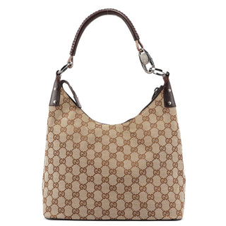 Gucci 115003 Beige Brown GG Shoulder Bag