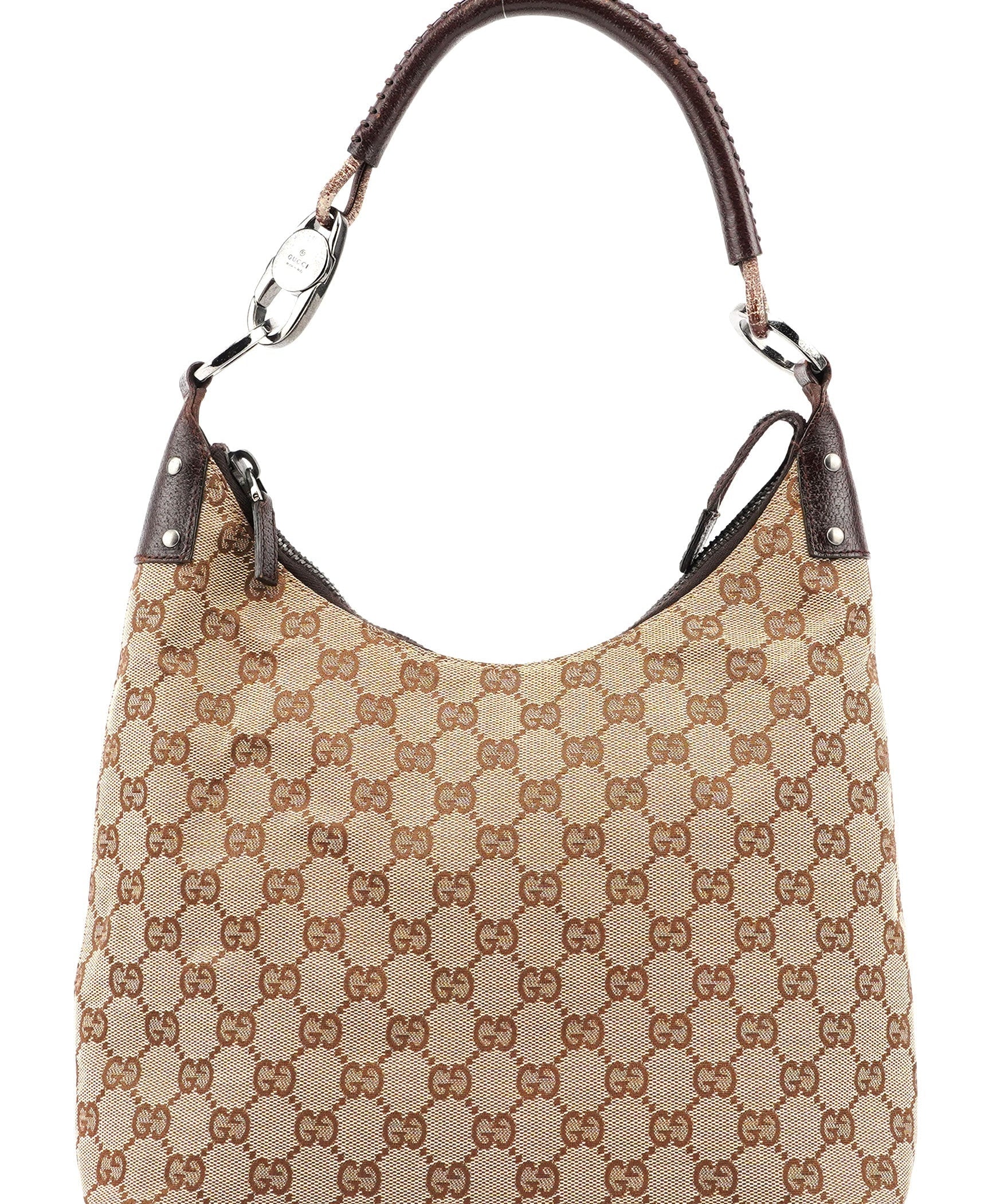 Gucci 115003 Beige Brown GG Shoulder Bag