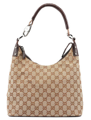 Gucci 115003 Beige Brown GG Shoulder Bag