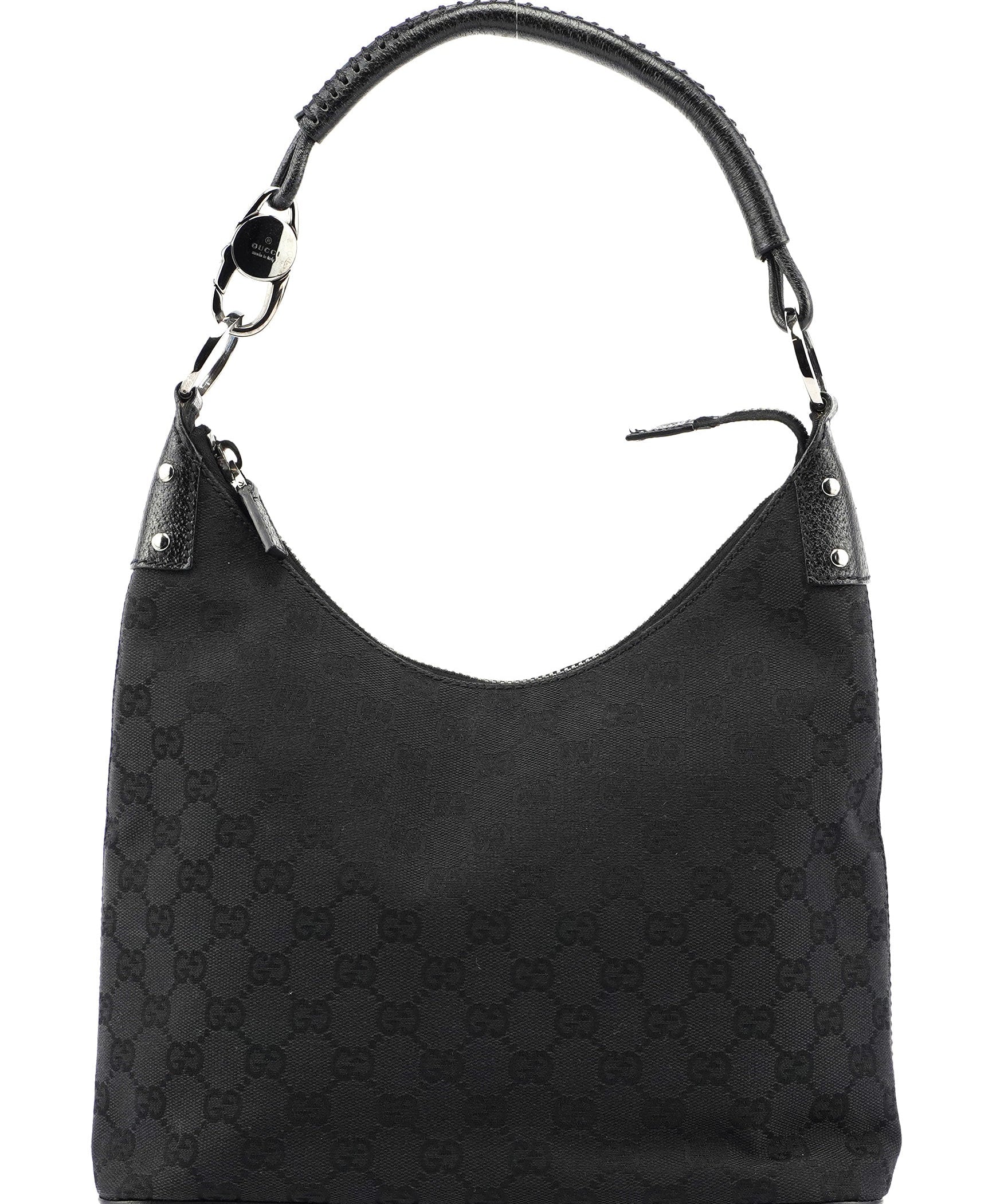Gucci 115003 Black GG Hobo Shoulder Bag