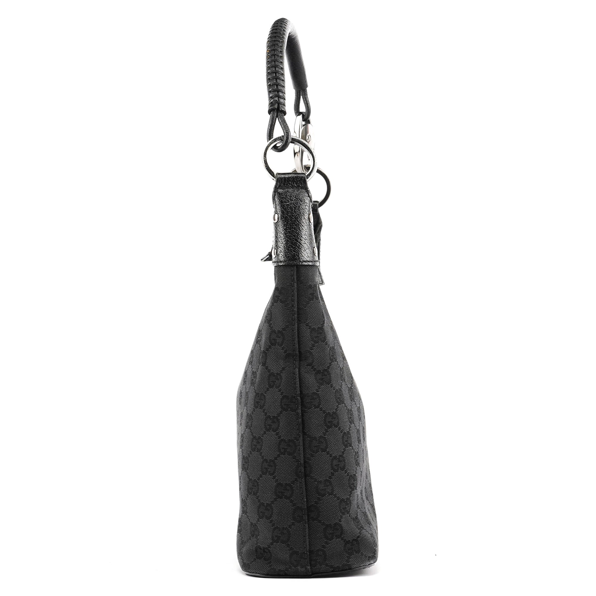 Gucci 115003 Sac porté épaule en toile GG noire