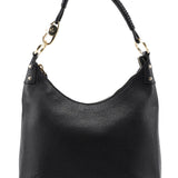 Gucci 115003 Black Leather Hobo Shoulder Bag