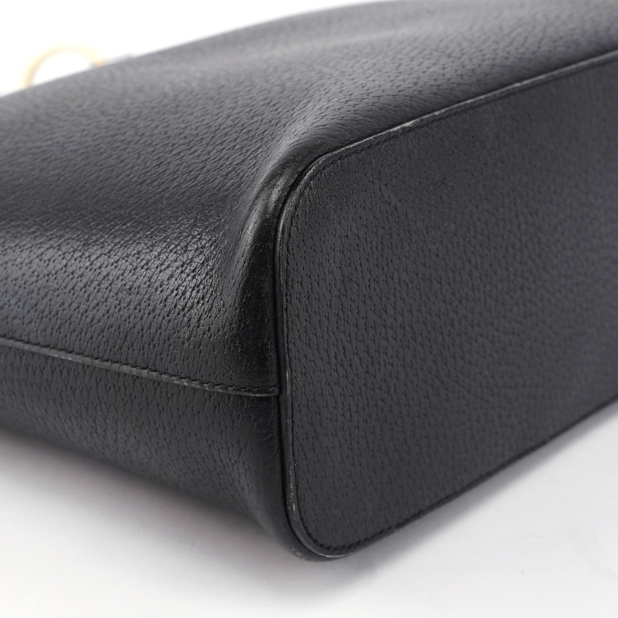 Gucci 115003 Black Leather Shoulder Bag