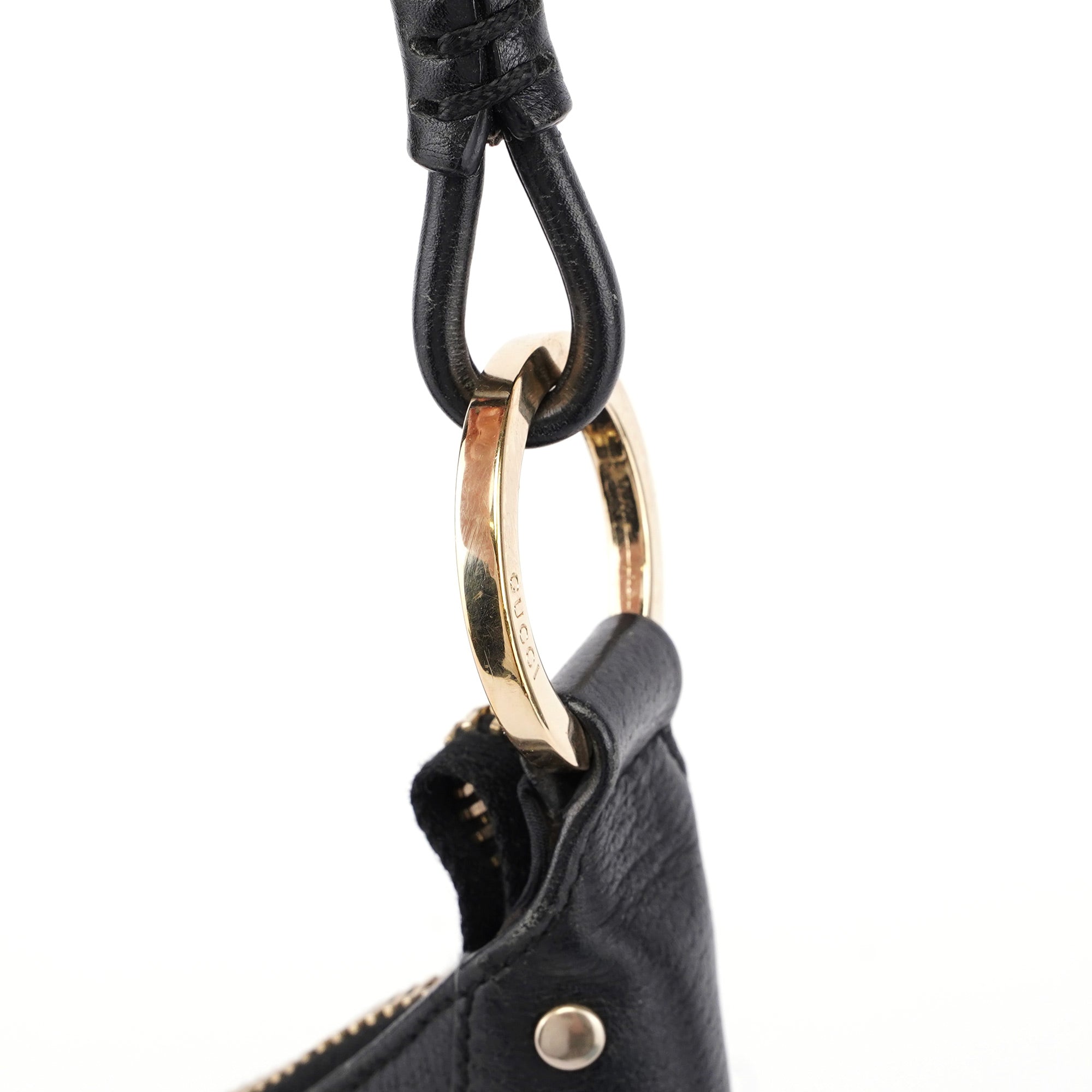 Gucci 115003 Black Leather Shoulder Bag