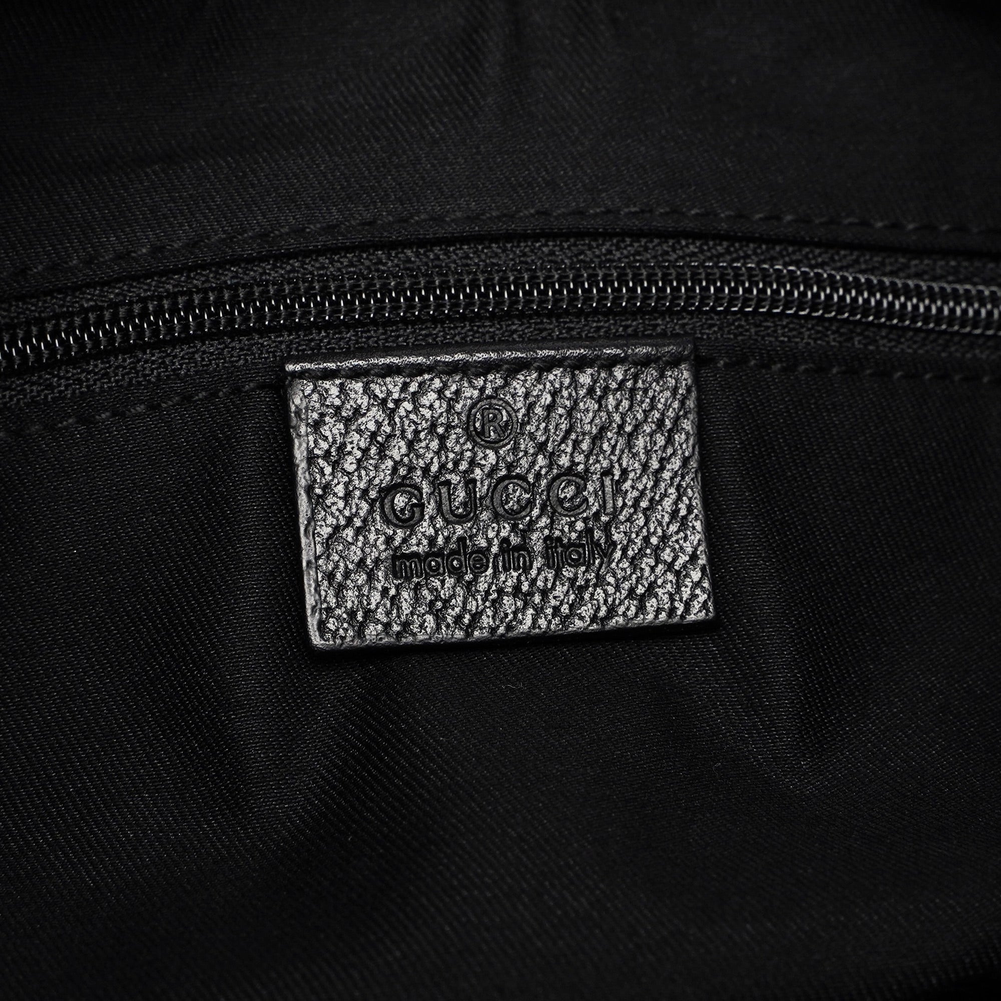 Gucci 115003 Black Pebble Leather Shoulder Bag