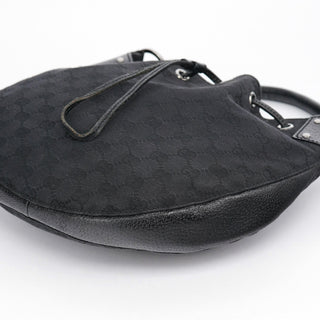 Gucci 115006 Black GG Round Shoulder Bag
