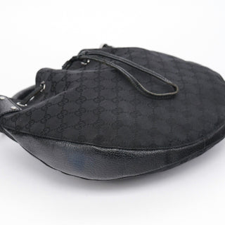 Gucci 115006 Black GG Round Shoulder Bag