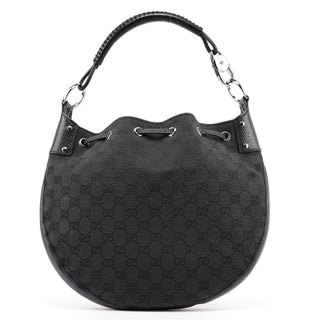 Gucci 115006 Black GG Round Shoulder Bag