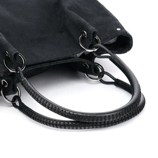 Gucci 115016 Black GG Leather Tote Bag