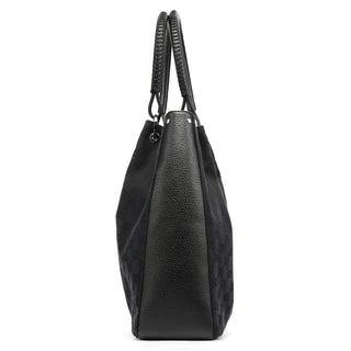Gucci 115016 Black GG Leather Tote Bag