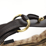 Gucci 115867 Beige GG Horsebit Shoulder Bag