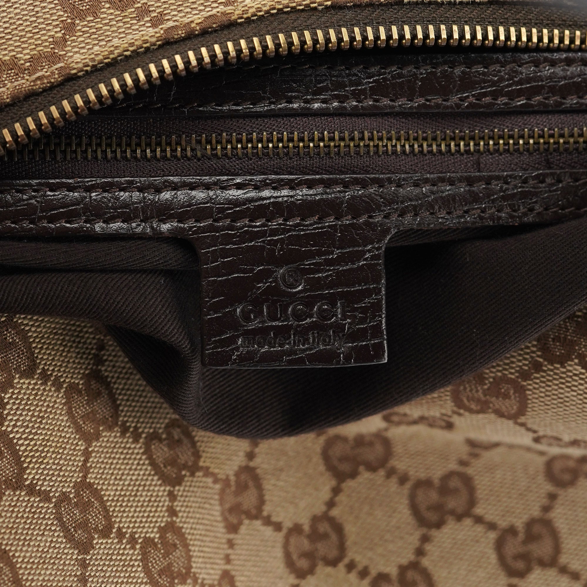 Gucci 115867 Beige GG Horsebit Shoulder Bag