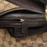 Gucci 115867 Beige GG Horsebit Shoulder Bag