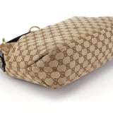 Gucci 115867 Beige GG Horsebit Shoulder Bag