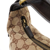 Gucci 115867 Beige GG Horsebit Shoulder Bag
