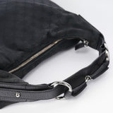Gucci 115867 Black GG Horsebit Shoulder Bag