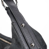 Gucci 115867 Black GG Horsebit Shoulder Bag