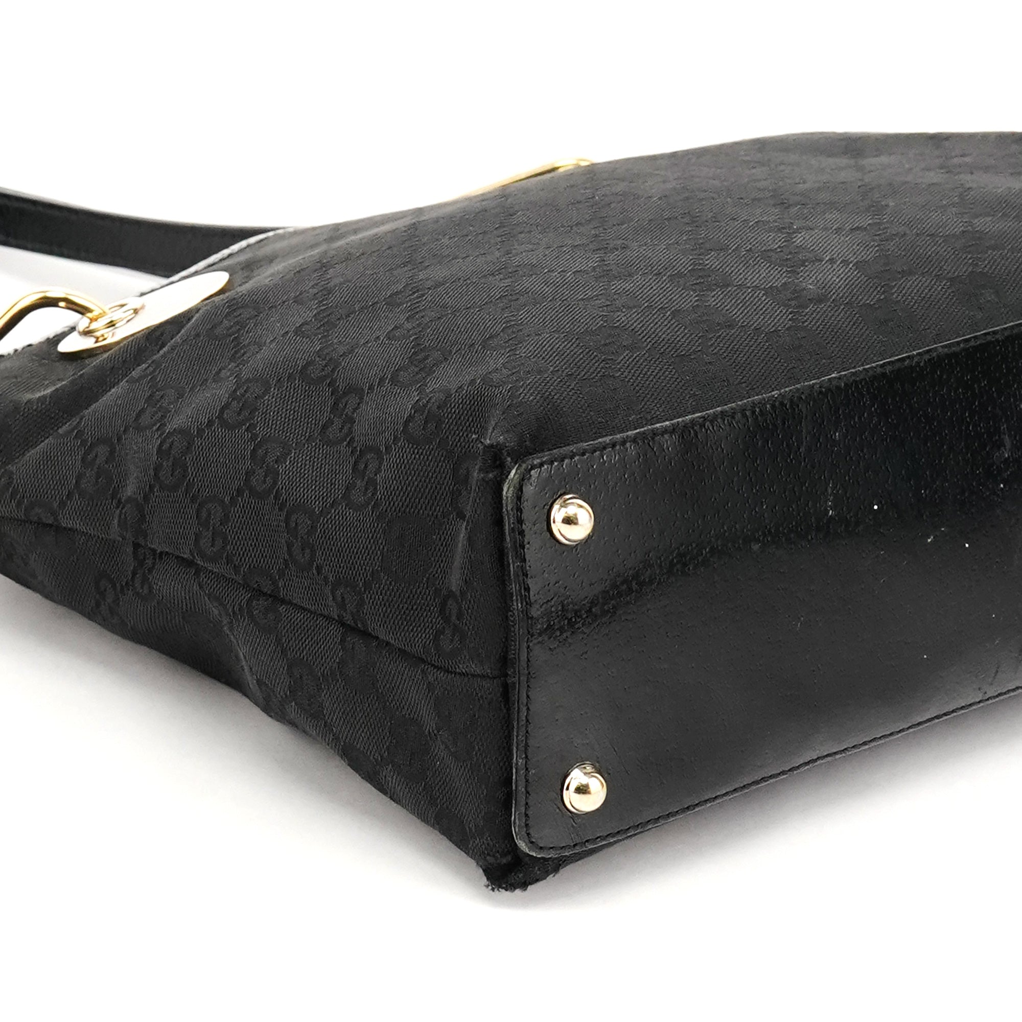 Gucci 120837 Black GG Canvas Tote Bag