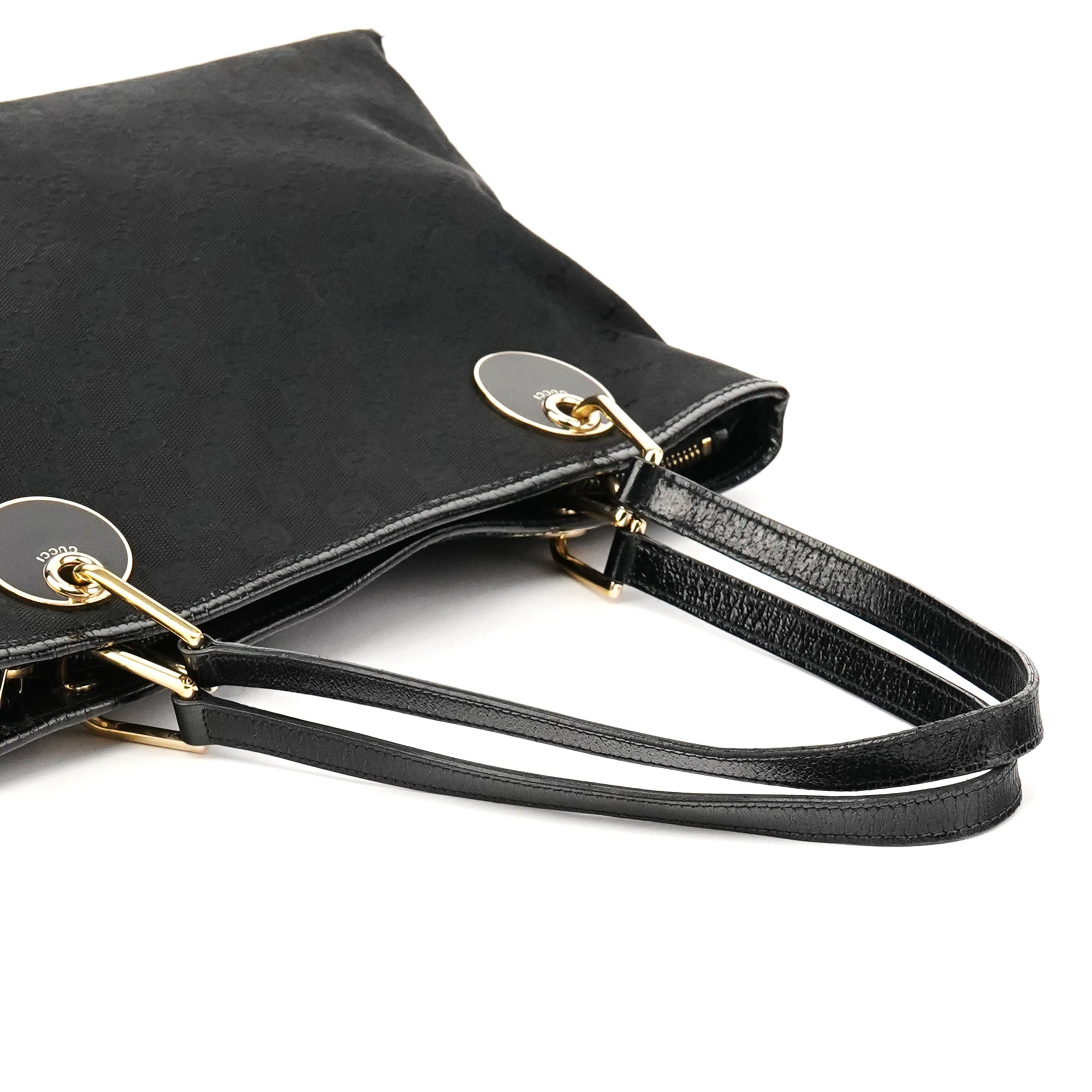 Gucci 120837 Black GG Canvas Tote Bag