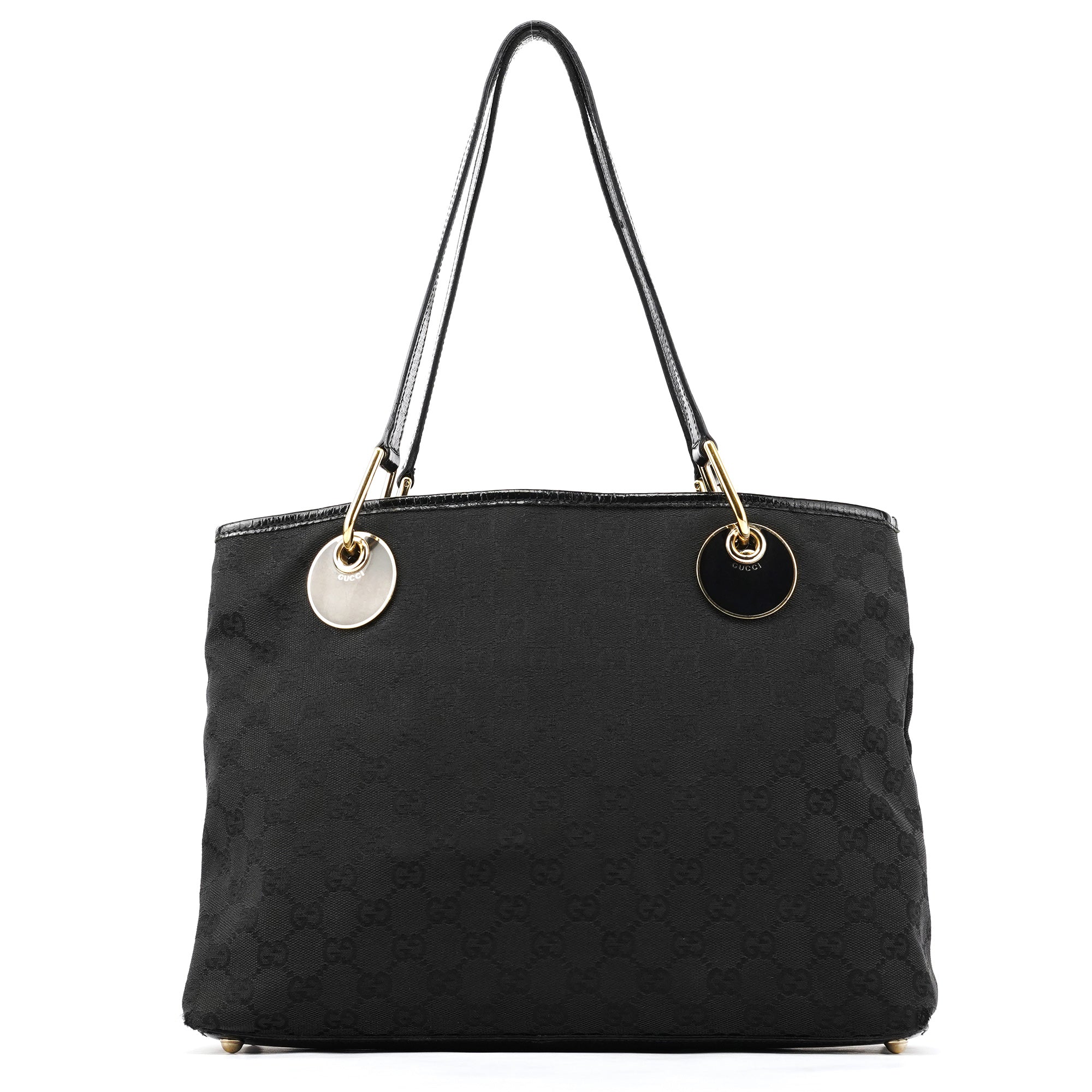 Gucci 120837 Black GG Canvas Tote Bag