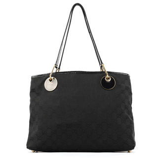 Gucci 120837 Black GG Canvas Tote Bag