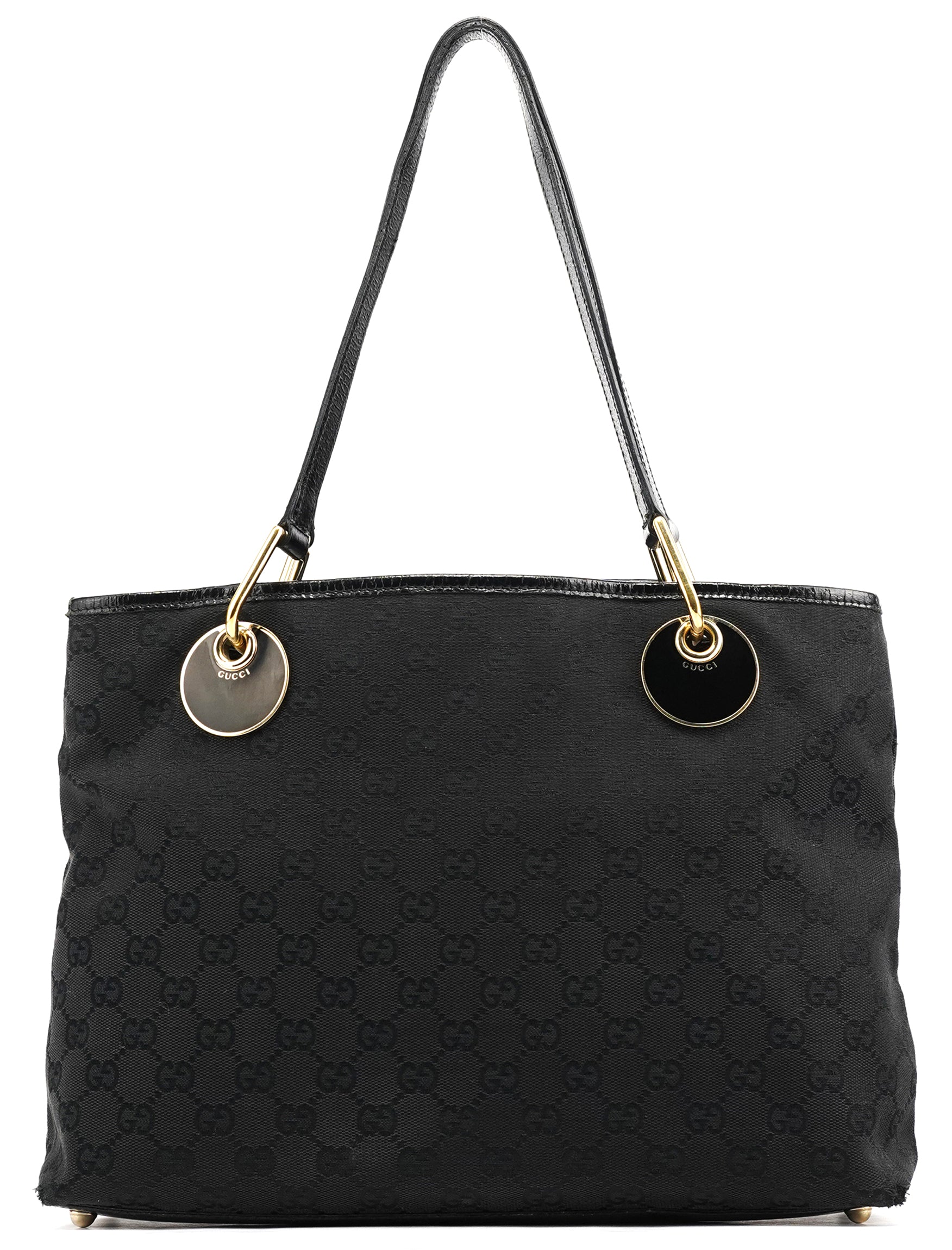 Gucci 120837 Black GG Canvas Tote Bag – Rediscover Vintage