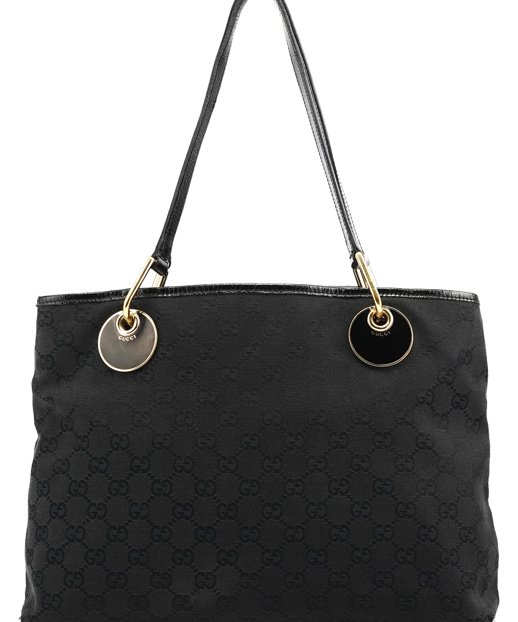 Gucci 120837 Black GG Canvas Tote Bag