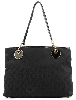 Gucci 120837 Black GG Canvas Tote Bag