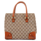 Gucci 120895 Beige Brown GG Tote Bag