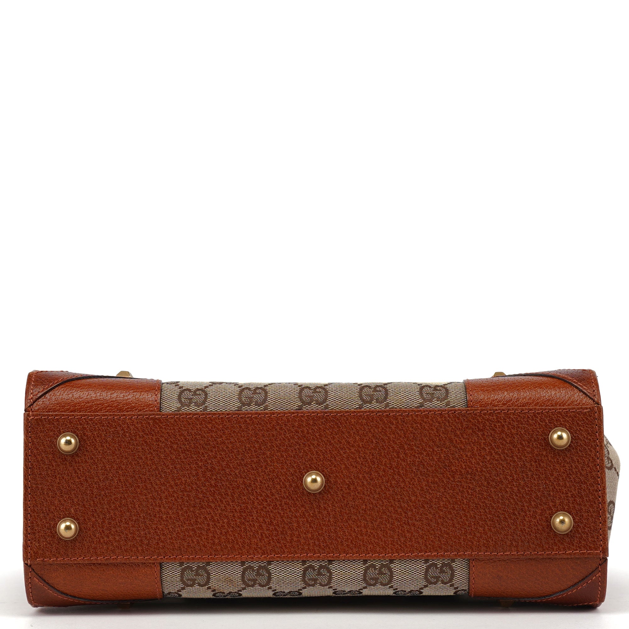 Gucci 120895 Beige Brown GG Tote Bag