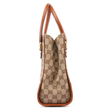 Gucci 120895 Beige Brown GG Tote Bag