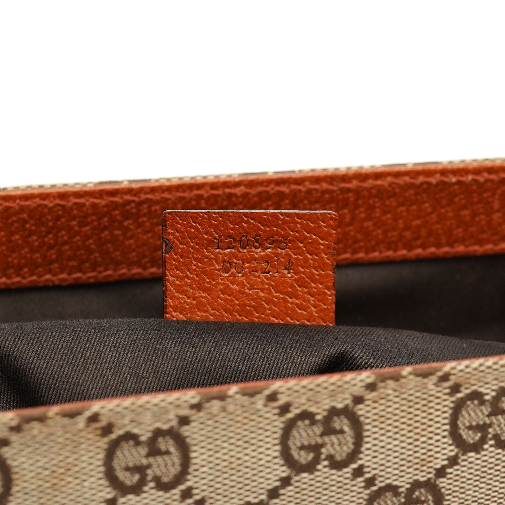 Gucci 120895 Beige Brown GG Tote Bag