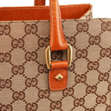 Gucci 120895 Beige Light Brown GG Canvas Tote Bag