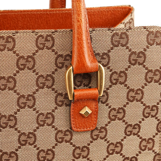 Gucci 120895 Beige Light Brown GG Canvas Tote Bag