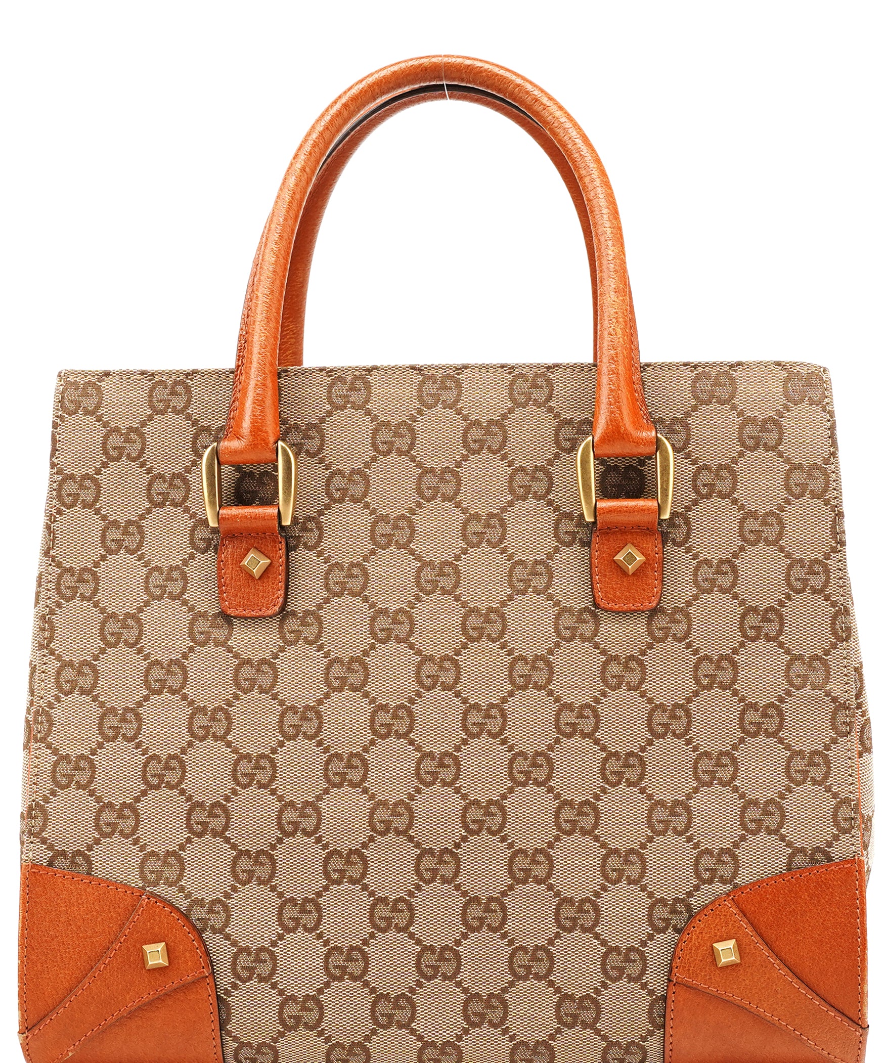 Gucci 120895 Beige Light Brown GG Canvas Tote Bag