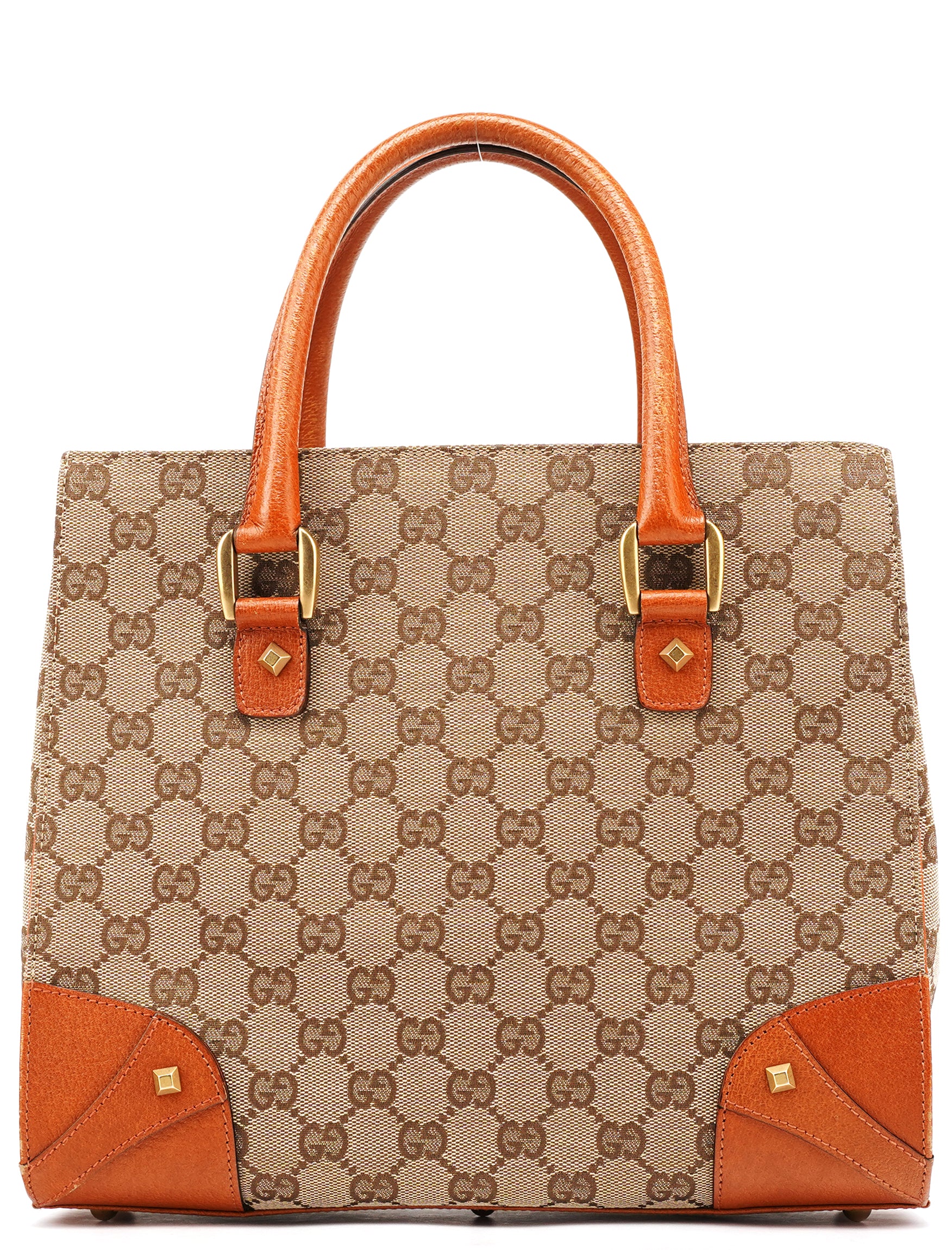Gucci 120895 Beige Light Brown GG Canvas Tote Bag