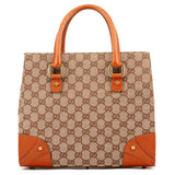 Gucci 120895 Beige Light Brown GG Canvas Tote Bag